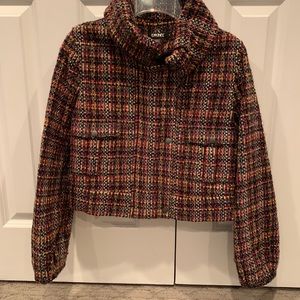 DKNY multi colored tweed jacket